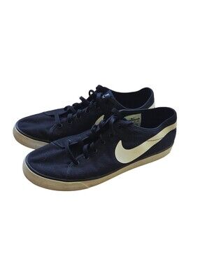 Blokecore Nike Men’s Primo Court Low-Top Sneakers with White Swoosh, Size 10.5